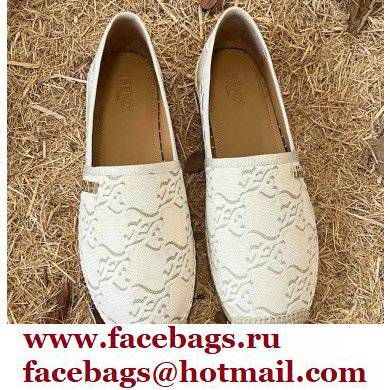 Fendi FF Print Canvas Espadrilles White 2022