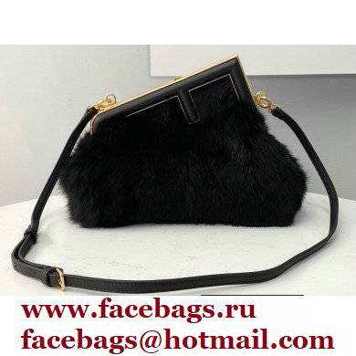 Fendi First Small Mink Bag Black 2021 Fendi First Small Mink Bag Black 2021