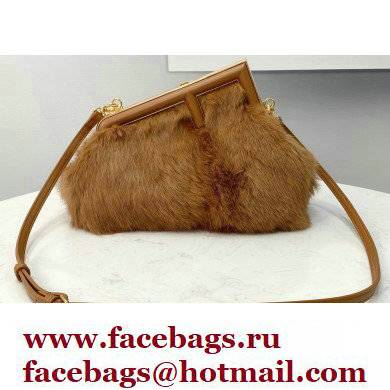 Fendi First Small Mink Bag Brown 2021 Fendi First Small Mink Bag Brown 2021