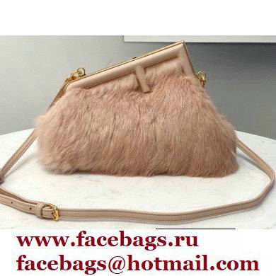 Fendi First Small Mink Bag Nude Pink 2021 Fendi First Small Mink Bag Nude Pink 2021