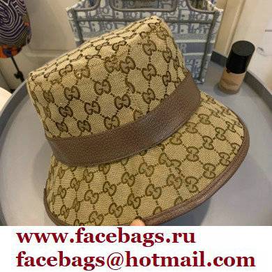 GUCCI BEIGE/BROWN GG canvas bucket hat - Click Image to Close