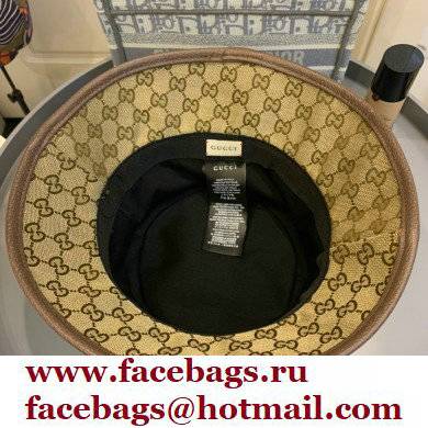 GUCCI BEIGE/BROWN GG canvas bucket hat - Click Image to Close
