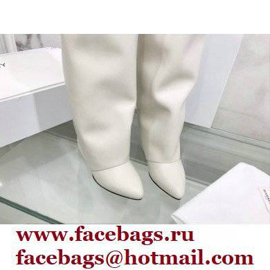 Givenchy Heel 9.5cm Shark Lock Pant Boots in Leather White 2021 - Click Image to Close