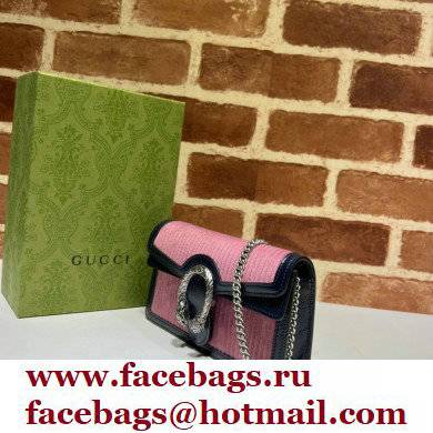 Gucci Dionysus super mini bag 476432 corduroy Pink 2021