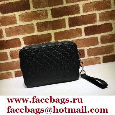 Gucci GG Embossed Leather Men's Bag 429146 Black - Click Image to Close