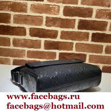 Gucci GG Embossed Messenger Bag 658565 Black 2021