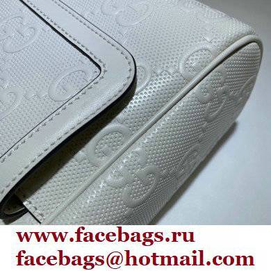 Gucci GG Embossed Messenger Bag 658565 White 2021
