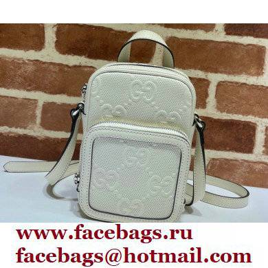 Gucci GG Embossed Mini Bag 658553 White 2021