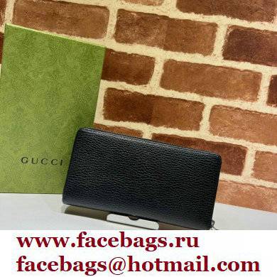 Gucci GG Marmont zip around wallet 456117 Resin Hardware Black 2021 - Click Image to Close