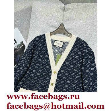 Gucci GG diagonal cotton silk cardigan 2021 - Click Image to Close