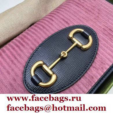Gucci Horsebit 1955 chain wallet 621892 corduroy Pink 2021