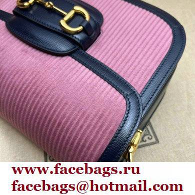 Gucci Horsebit 1955 small bag 602204 corduroy Pink 2021