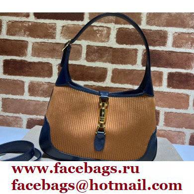 Gucci Jackie 1961 small shoulder bag 636706 corduroy Brown 2021 - Click Image to Close