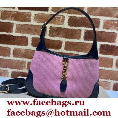 Gucci Jackie 1961 small shoulder bag 636706 corduroy Pink 2021 - Click Image to Close