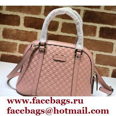 Gucci Mini GG Embossed Leather Dome Crossbody Bag 449654 Pink