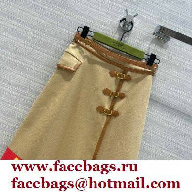 Gucci cashmere skirt camel 2021 - Click Image to Close