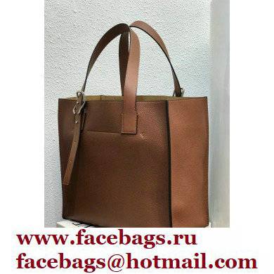 Loewe Buckle Tote Bag in Soft Grained Calfskin Brown - Click Image to Close