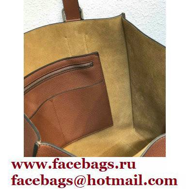Loewe Buckle Tote Bag in Soft Grained Calfskin Brown