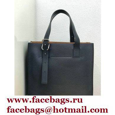 Loewe Buckle Tote Bag in Soft Grained Calfskin Navy Blue