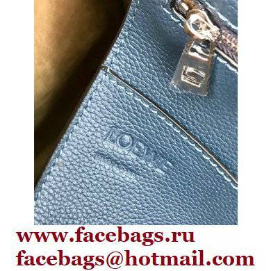 Loewe Buckle Tote Bag in Soft Grained Calfskin Ocean Blue