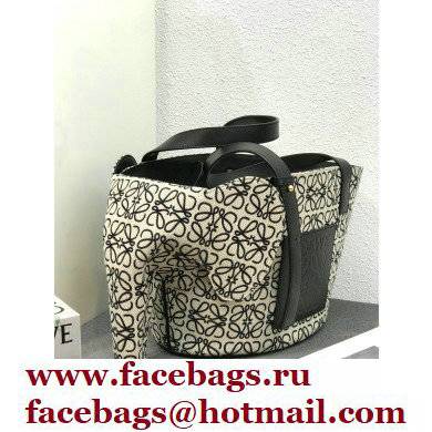 Loewe Elephant Basket Bag in Anagram Jacquard and Calfskin