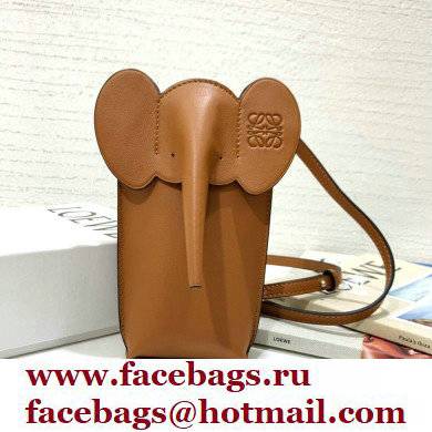 Loewe Elephant Pocket Bag in Classic Calfskin Brown