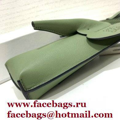 Loewe Elephant Pocket Bag in Classic Calfskin Green