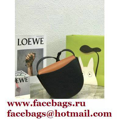 Loewe Heel Duo Bag in Soft Natural Calfskin Brown/Black
