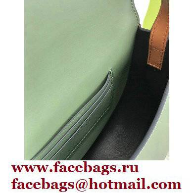Loewe Heel Duo Bag in Soft Natural Calfskin Green/Brown - Click Image to Close