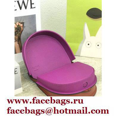 Loewe Heel Duo Bag in Soft Natural Calfskin Purple/Brown - Click Image to Close