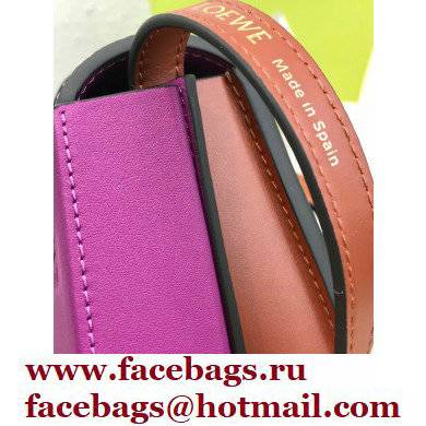 Loewe Heel Duo Bag in Soft Natural Calfskin Purple/Brown