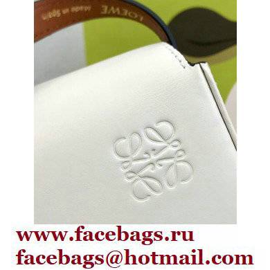 Loewe Heel Duo Bag in Soft Natural Calfskin White/Brown - Click Image to Close