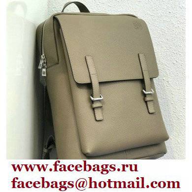 Loewe Military Backpack Bag in Soft Grained Calfskin Beige - Click Image to Close