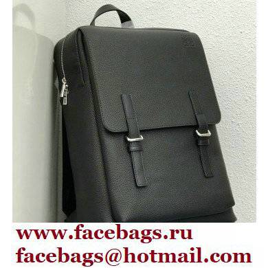 Loewe Military Backpack Bag in Soft Grained Calfskin Black - Click Image to Close