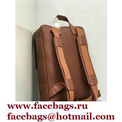 Loewe Military Backpack Bag in Soft Grained Calfskin Brown
