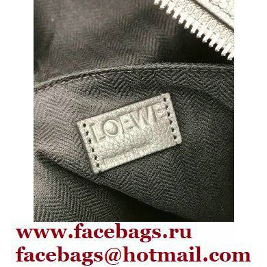 Loewe Military Backpack Bag in Soft Grained Calfskin Gray - Click Image to Close