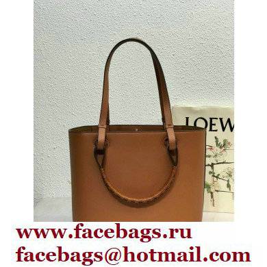 Loewe Small Anagram Tote Bag in Classic Calfskin Brown