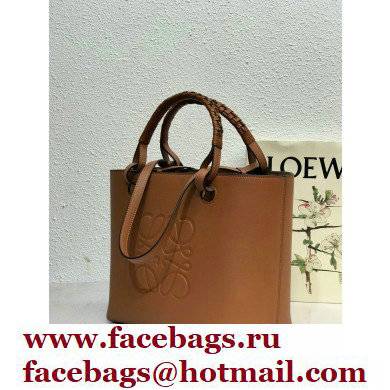 Loewe Small Anagram Tote Bag in Classic Calfskin Brown - Click Image to Close