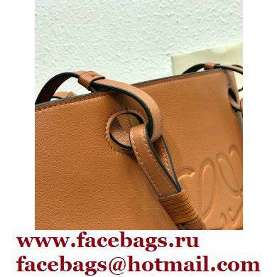 Loewe Small Anagram Tote Bag in Classic Calfskin Brown