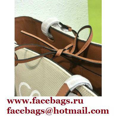 Loewe Small Anagram Tote Bag in Jacquard and Calfskin