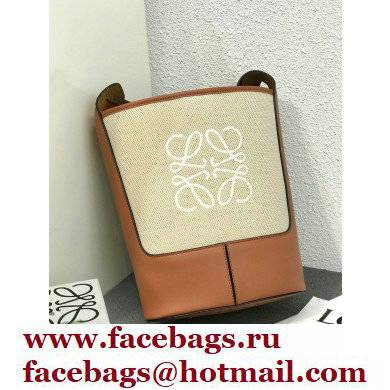 Loewe Small Hobo Anagram Bucket Bag in Jacquard and Calfskin