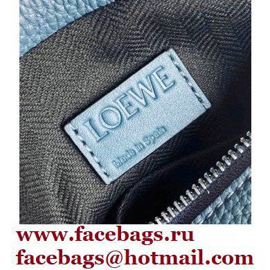 Loewe T Pouch Bag in Grained Calfskin Ocean Blue