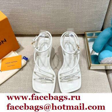 Louis Vuitton Heel 5.5cm Nova Sandals White 2021 - Click Image to Close