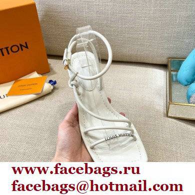 Louis Vuitton Heel 5.5cm Nova Sandals White 2021