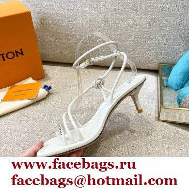 Louis Vuitton Heel 5.5cm Nova Sandals White 2021 - Click Image to Close