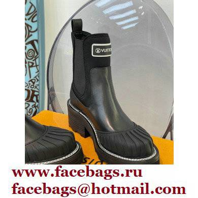 Louis Vuitton Heel 9.5cm Lv Beaubourg Ankle Boots Black 2021