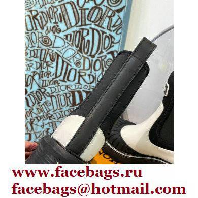 Louis Vuitton Heel 9.5cm Lv Beaubourg Ankle Boots Black/White 2021 - Click Image to Close