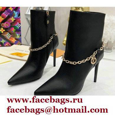 Louis Vuitton Heel 9.5cm Mansion Ankle Boots Black 2021