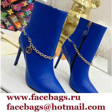 Louis Vuitton Heel 9.5cm Mansion Ankle Boots Blue 2021 - Click Image to Close