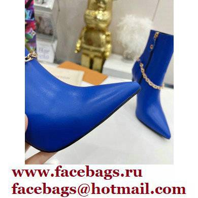 Louis Vuitton Heel 9.5cm Mansion Ankle Boots Blue 2021 - Click Image to Close